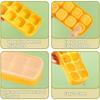 1-4PCS Food Grade Silicone Ice Cube Tray Lid Popsicle Maker Mold Food Freezer Storage Easy Release Soft Ice Tray for Kitchen