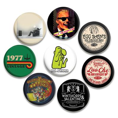 32/44/58MM  Round Vintage Tinplate Pin Badge for Backpack Accessories Hat Decoration Brooches Collect or Give To Friends