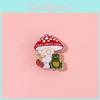 Cute Cartoon Mushroom Frog Brooch Pin Cute Decorative Badge For Backpack And Clothing