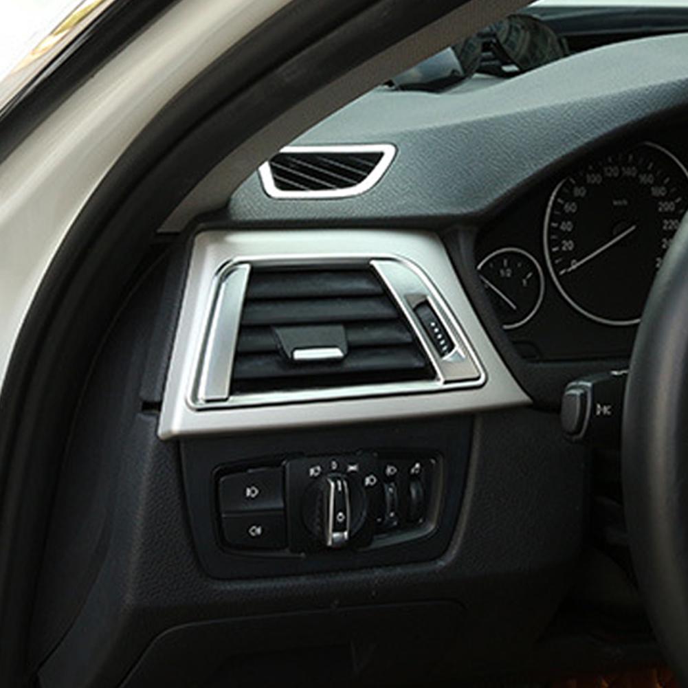 2Pcs Carbon Fiber Style Car Side Air Conditioning Vent Cover Trim Frame Stickers For BMW 3 Series F30 2013 2014 2015 2016-2018