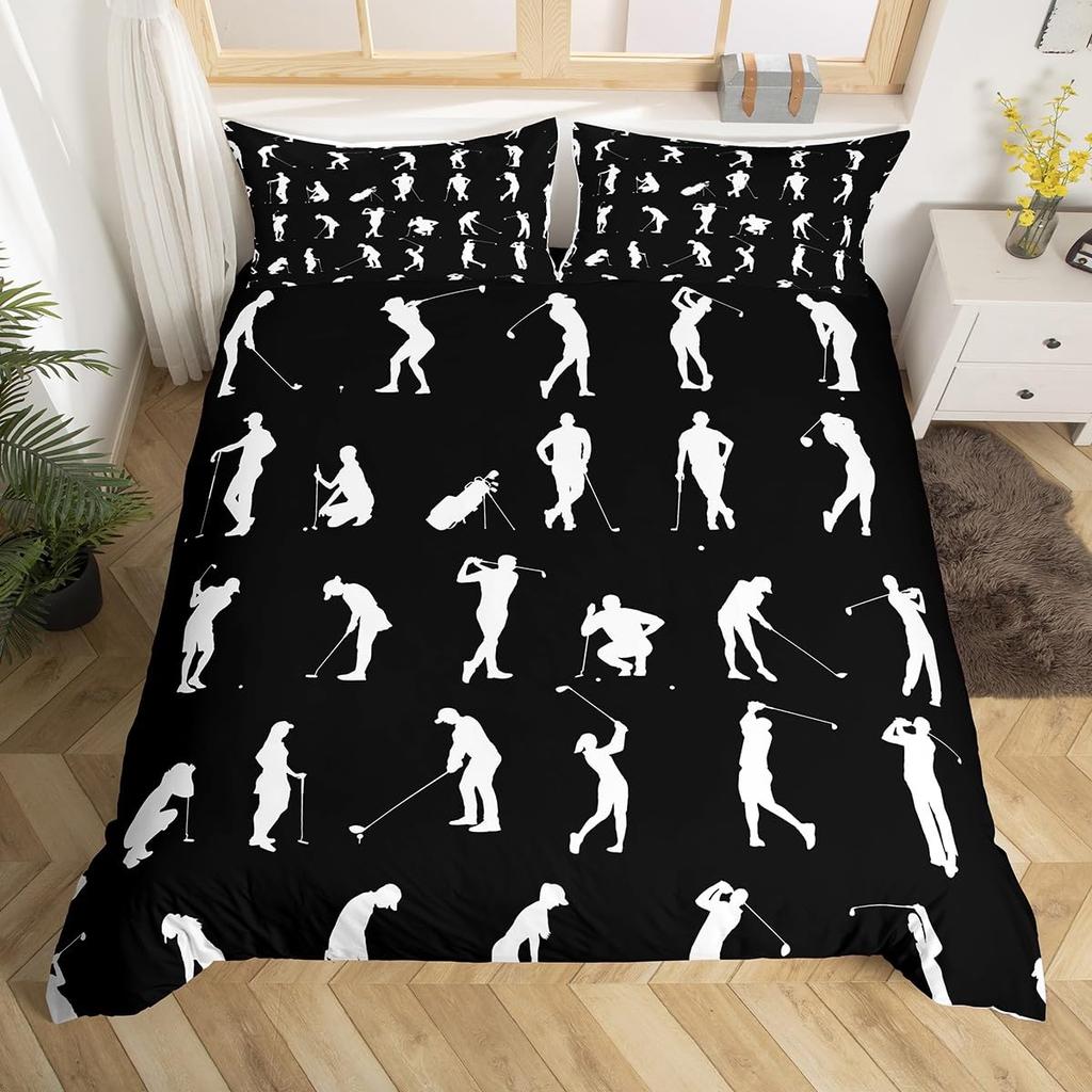 Basketball Bedding Set Twin Size Kids Basketball Player Comforter Cover Teens Ball Gaming Duvet Cover Sports Themed Quilt Cover