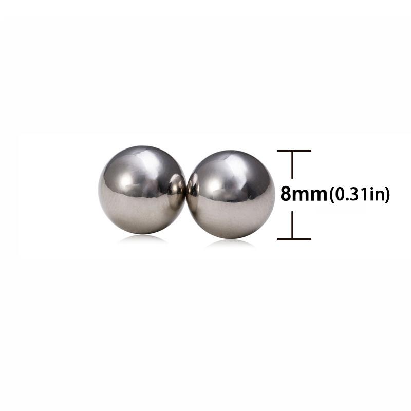 1 paio di finti piercing con potente magnete a clip per capezzoli, anelli con sfere, forti perline magnetiche sexy, gioielli per il corpo per coppia