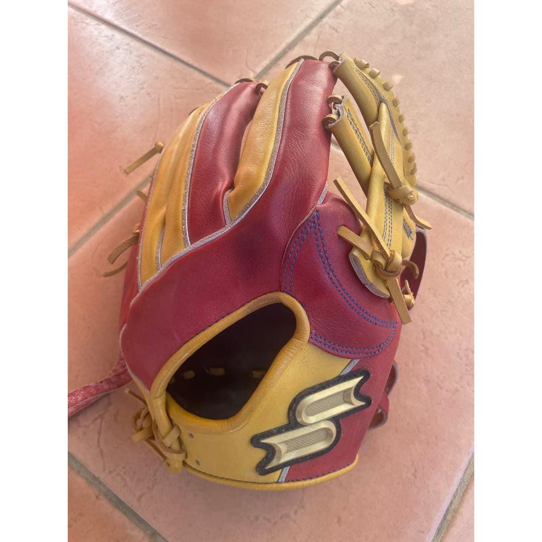 Used SSK proedge order softball gloves red x yellow