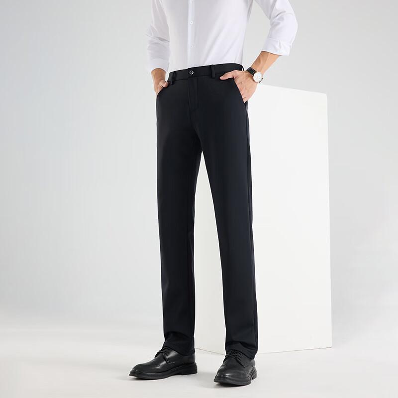 FengXun Men's Autumn/Winter Thickened Straight-Leg Casual Pants