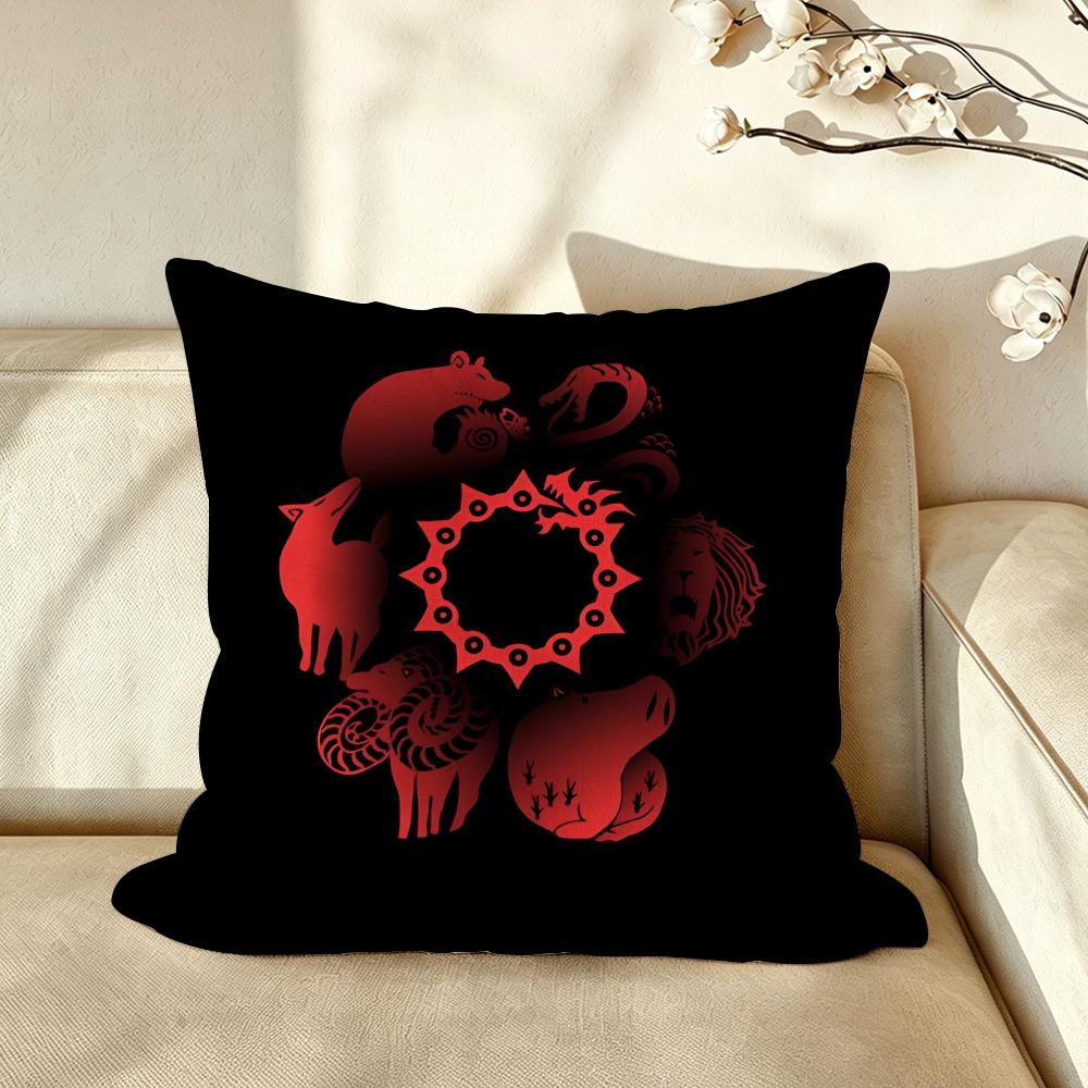 Anime TTheSSevenDDeadlySSins Cushion Cover Pillow Case Antidustmite Pillowcase Silky Short Plush Sofa Cushion Cover hot