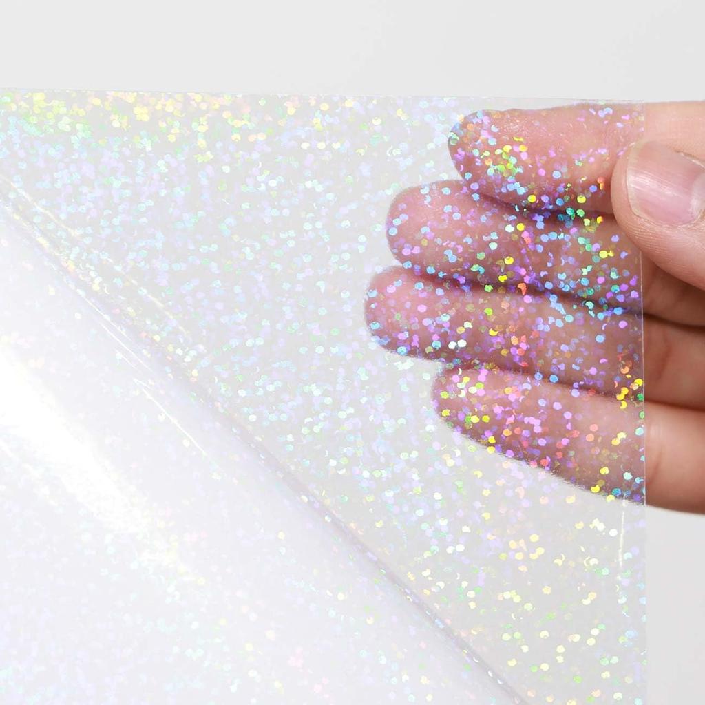 Approximately 30cm X 5m Transparent Dot Pattern Clear Holographic Cutting Cutting Concert Fan Holographic Holographic Tape Sheet, Sheet, Sticker,