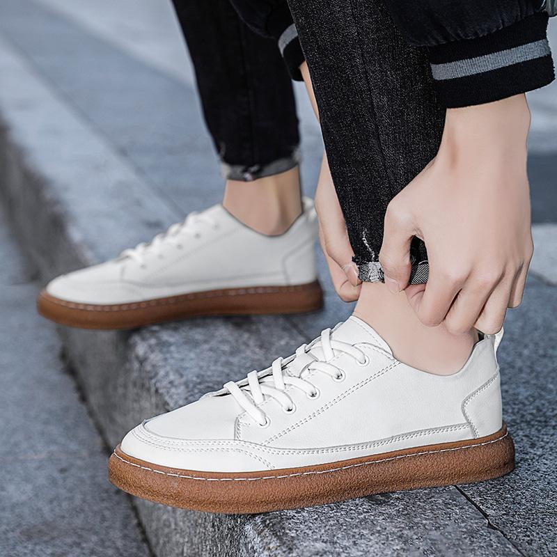 Fashion High -Quality Men Solid Color Striped Casual Shoe Comfortable Anti -Slip Breathable Flat Shoe Classic Trendy And Versatile Shoes