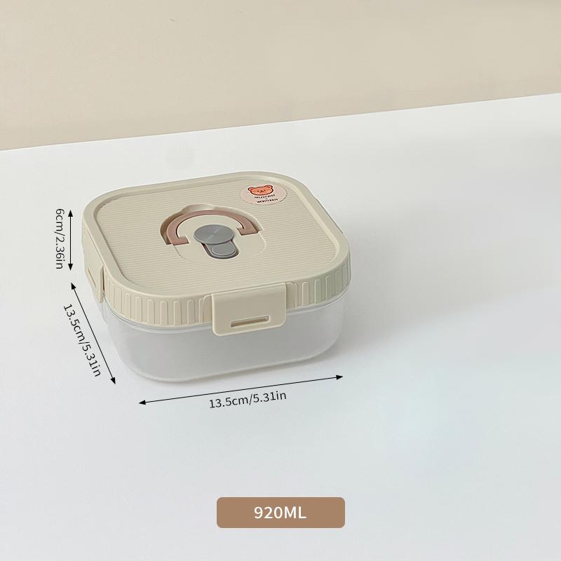 2/3 Compartment Fruit Food Container Kids Students Reusable Square Plastic Bento Lunch Box Microwave Heatable For School Picnic