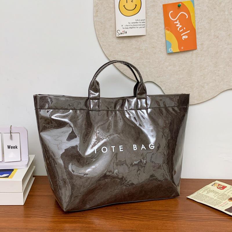 2025 Women's Large Capacity Transparent PVC Handbag - Fashionable, Water-repellent, Simple Style