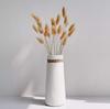 White Ceramic Flower Vase, Nordic Japanese Antique Style, Large (White-Soy-masheng)
