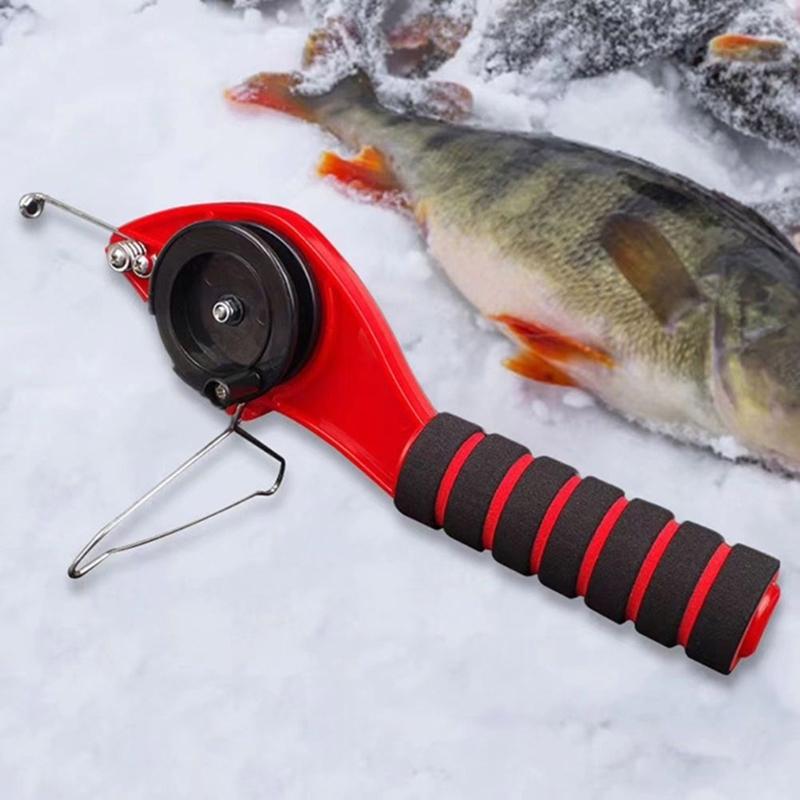 Portable Ice Fishing Rod Compact 30cm Foldable Design With Reel Holder Line ABS For Winter Outdoor Angling