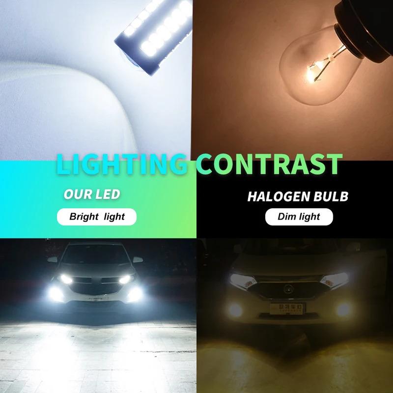 2x Car Fog Lamp H11 9006 HB4 Led Lamp 9005 HB3 H9 H8 H16 JP EU PSX24W PSX26W P13W White 6000K Fog Light Bulb DRL  12-24V