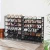 12 Tier Shoe Rack, Set of 2 6 Tier Shoe Organizers, 48-60 Pairs of Shoes, Large Capacity, Metal Shoe Shelf, R