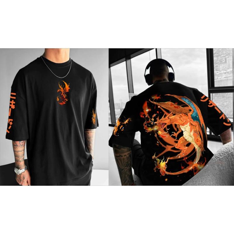 Anime peripheral T-shirt summer men s and women s street loose casual top XS