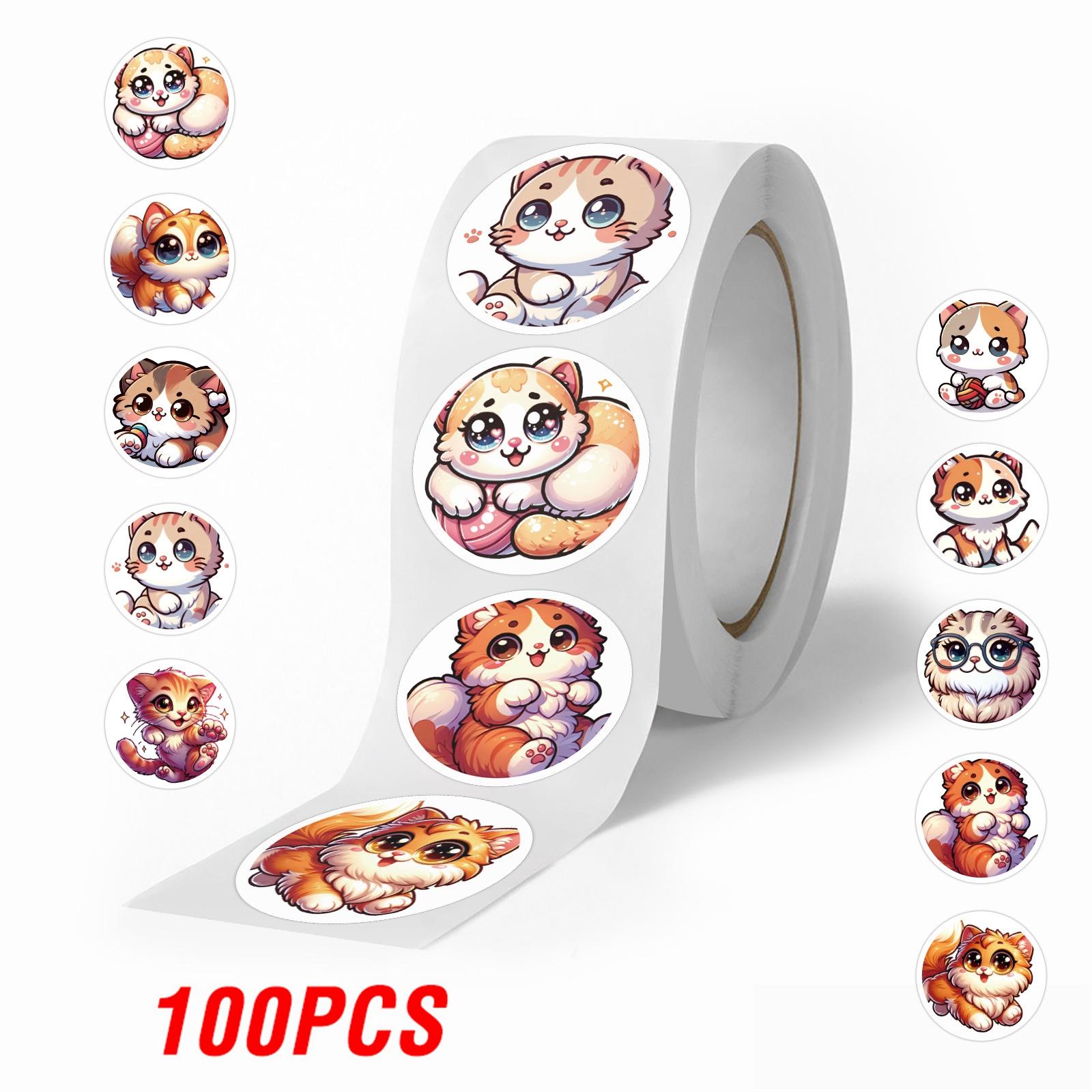 100-500Pcs High-Quality Cute High-Quality Cat High-Quality Stickers High-Quality Cartoon High-Quality For Youngsters High-Quality Children S