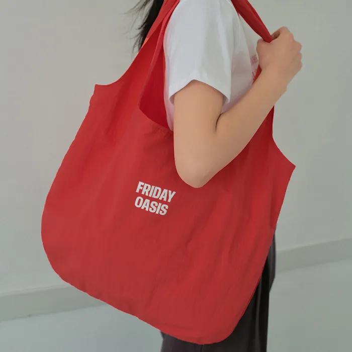 Weekdays Color Nylon Shoulder Bag_RED(WB6AC05)