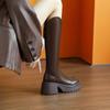 Martin stövlar dam långa stövlar 2025 nya svarta höga stövlar men knähöga ridstövlar små långa stövlar höst och vinter