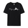 Motocross Heartbeat Heart Supermoto Bike Motorbike Dirt Bike Printed Design T Shirt Discount Unisex Tshirt Printing Tshirts