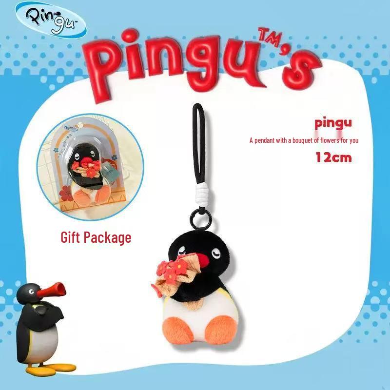 Portachiavi Peluche Pinguino Originale Bambola Ornamento per Zaini