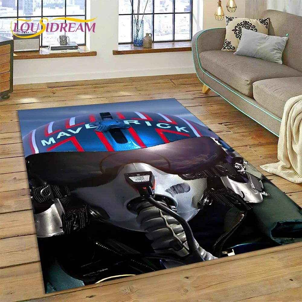 Top Gun Sign Tom Cruise Fighter Carpet Rug for Bedroom Living Room Home Sofa Decoration,Children Game Large Decor Floor Mat Gift