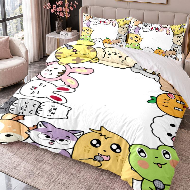 Miniteen 3Pcs Bedding Set Duvet Cover With Two Pillowcases For Bedroom Home Decoration