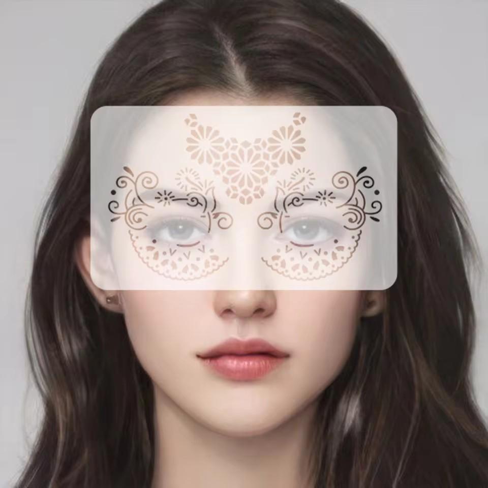 Reusable Face Paint Stencils for Body Art Stamps Painting Halloween Party Makeup DIY Tool Temporary Tattoos Stencils