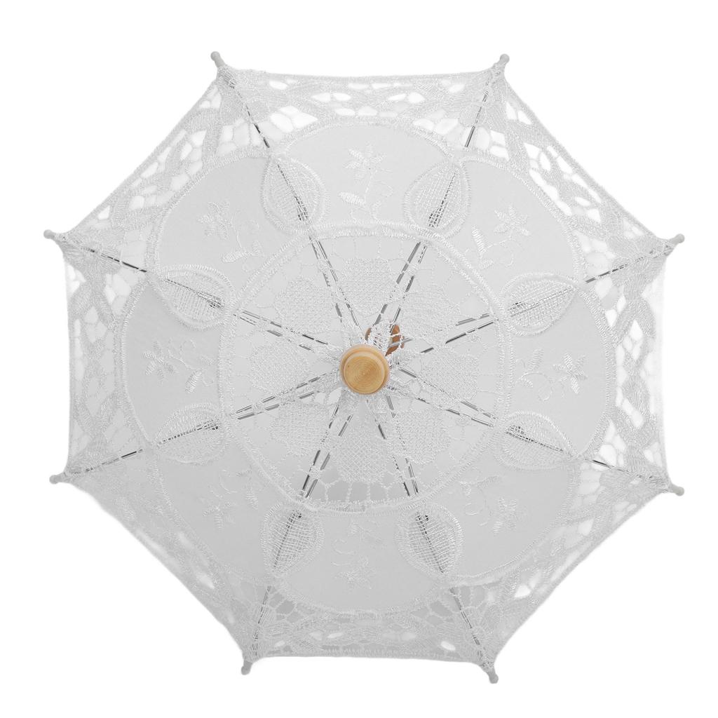 Lace Wedding Umbrella Wedding Bridal Lace Umbrella Decorative DIY Umbrella Photography Prop for Party Camping
