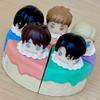 Genuine Gacha Figure Small Scale Model Attack on Titan Mikasa Eren Levi Cake Twisted Egg Action Figure Model Toys