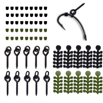50 adet kanca durur boncuk sazan balıkçılık aksesuarları stoper 20 adet Boilies yem vida saç Chod Ronnie teçhizat Pop UP Boilies durdurma
