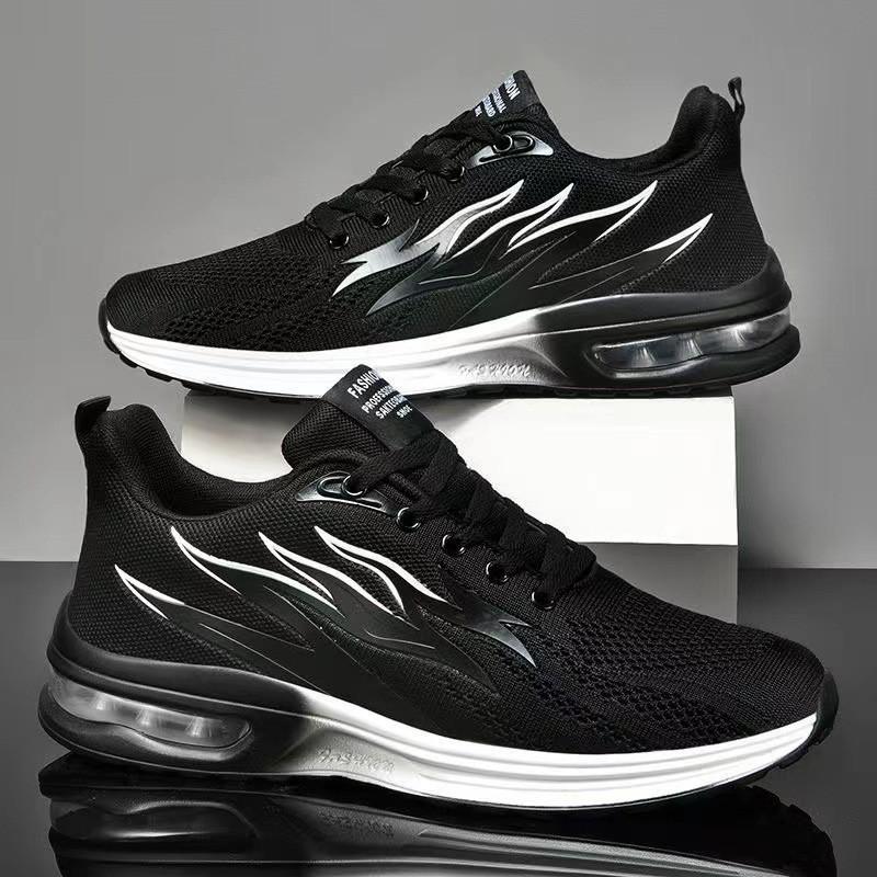 

Men s shoes spring and autumn simple and fashionable fly-woven mesh breathable and lightweight platform casual shoes running sports shoes 44 чёрный