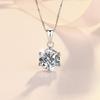 Smyoue 0.5-5CT D Color Zircon/moissanite Necklace for Women Sparkling Lab Diamond Pendant 925  Silver Wedding Jewelry