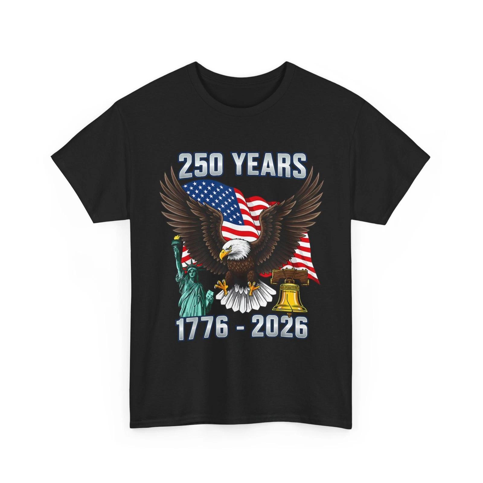 250 Years American Shirt, 250th Anniversary US USA Flag 4th of July T-Shirt 2XL
