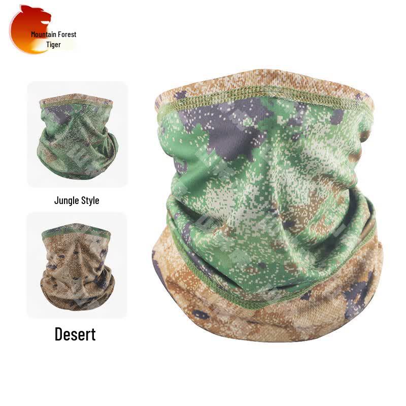 Mountain Forest Tiger Camouflage Outdoor Face Masks, Neck Gaiters & Arm Sleeves