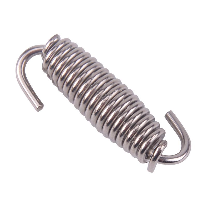 CITALL 10pcs 68mm Stainless Steel Silver Motorcycle ATV Muffler Exhaust Pipe Tube Swivel Spring