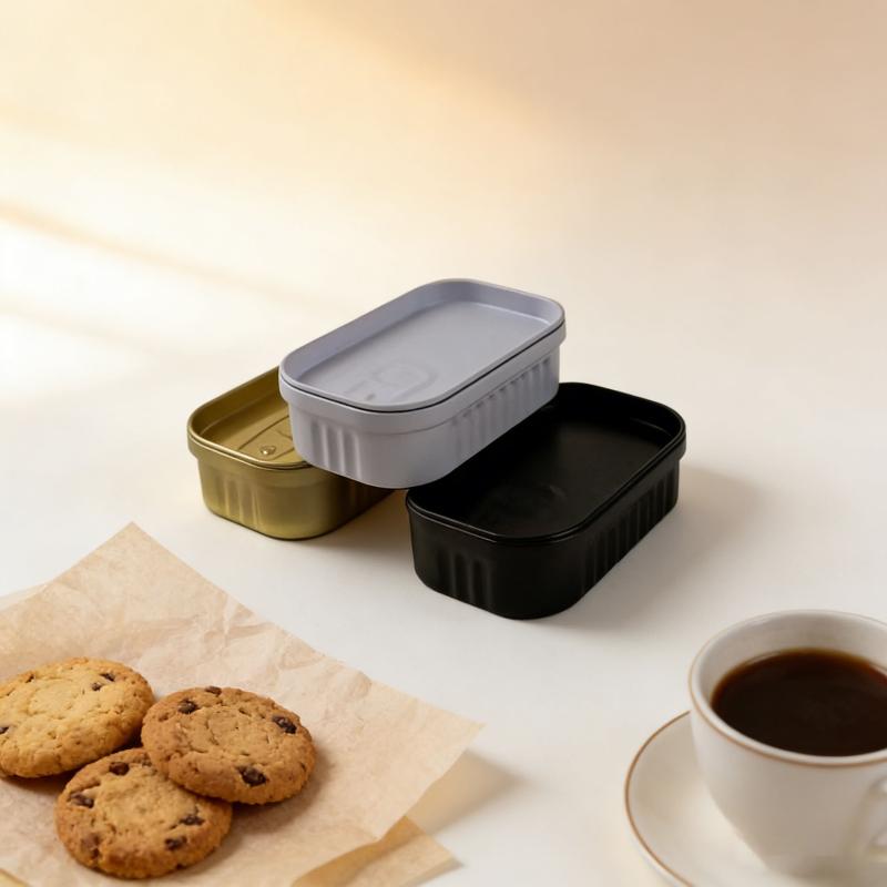 Sardine Can Shaped Storage Tin Box Space-Saving Small Storage Organizer for Closet Hair Accessories Socks Household Sundries
