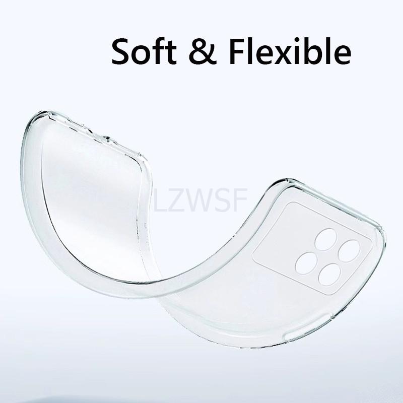 Simple Slim Soft TPU Clear Transparent Phone Case On For Xiaomi Poco F6 Pro PocoF6 Pro G Cover Fundas Capa