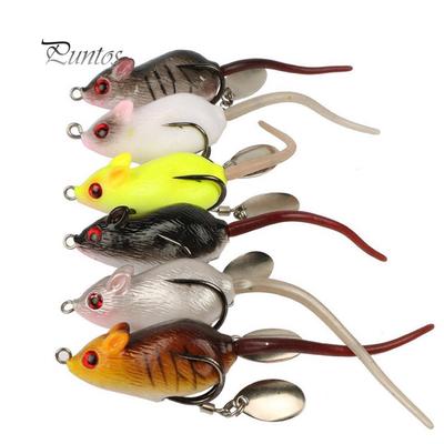 Lebensechte Ratte Haken Bass Snakehead Angeln Tackle Köder Maus Köder
