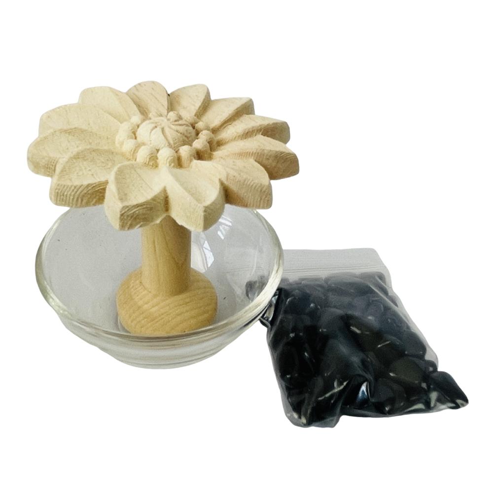 Refillable Wooden Daisy Essential Oil Diffuser DIY Essential Oils Containers  Home Decoration