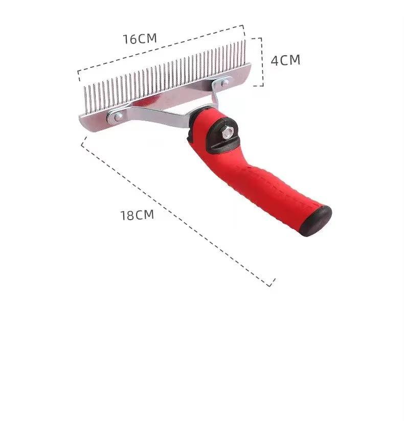 

Расческа для домашних животных 1 шт., расческа для ухода за кошками и собаками, средства для гладкой шерсти, товары для домашних животных, расческа для удаления пуха, чистка, массаж, удаление клещей, игольчатая расческа красный