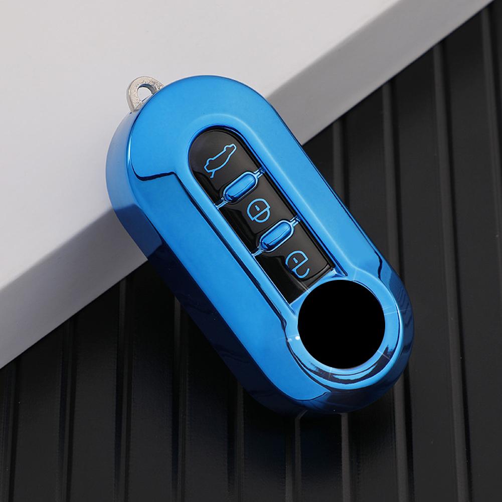 Car Flip Key Case Cover TPU Auto Key Shell Fob 3 Buttons for Fiat Ducato 500 500L Panda Grande Punto Lancia Musa Accessories