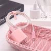 Applicable iPhone Data Cable Protective Cover Suitable for 18W Charger Matte Soft Case Charging Cable Simple Pink