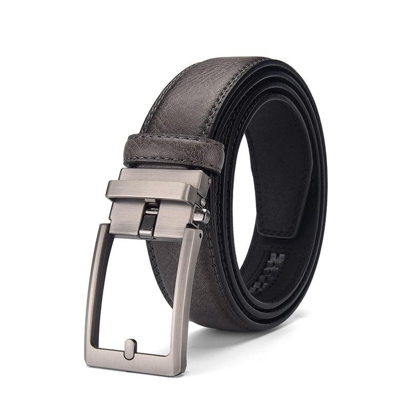Belt Men'S Belt Automatic Buckle Imitation Needle Buckle 3.5 Simple Casual Retro Business Men'S Belt