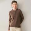 Women's Hooded Cashmere Sweater - 2026 Autumn/Winter Collection, Gentle Style, Loose Fit, Solid Color, Warm Slimming Layer