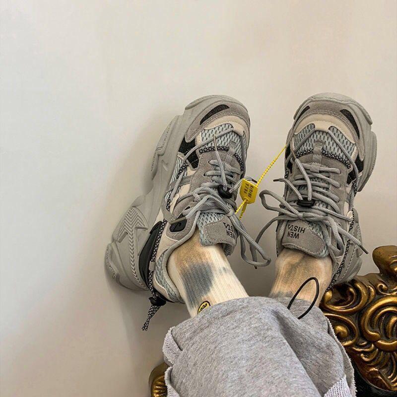 Spring and Autumn National Tide 2025 Internet Celebrity Breathable Sports Shoes Casual Shoes Versatile Dad Shoes Men's Shoes
