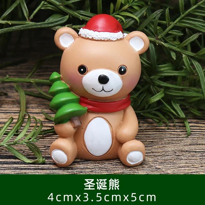 Christmas Old Man Snowman Ornaments Mini Resin Ornament Resin Craft Decoration Gift Present Doll Doll