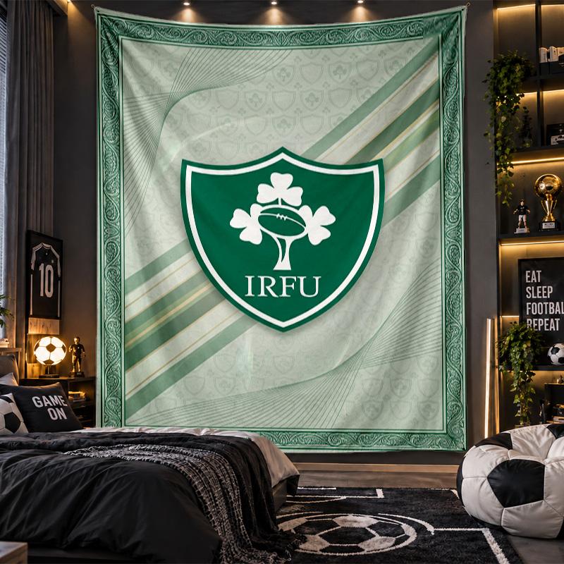 Wall Hanging Tapestry Ireland Rugby Print Cloth for Living Room Bedroom Home Decor