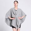 European & American Autumn/Winter Fashion Shawl Cape: Plus Size Knitted Cardigan Cloak for Women