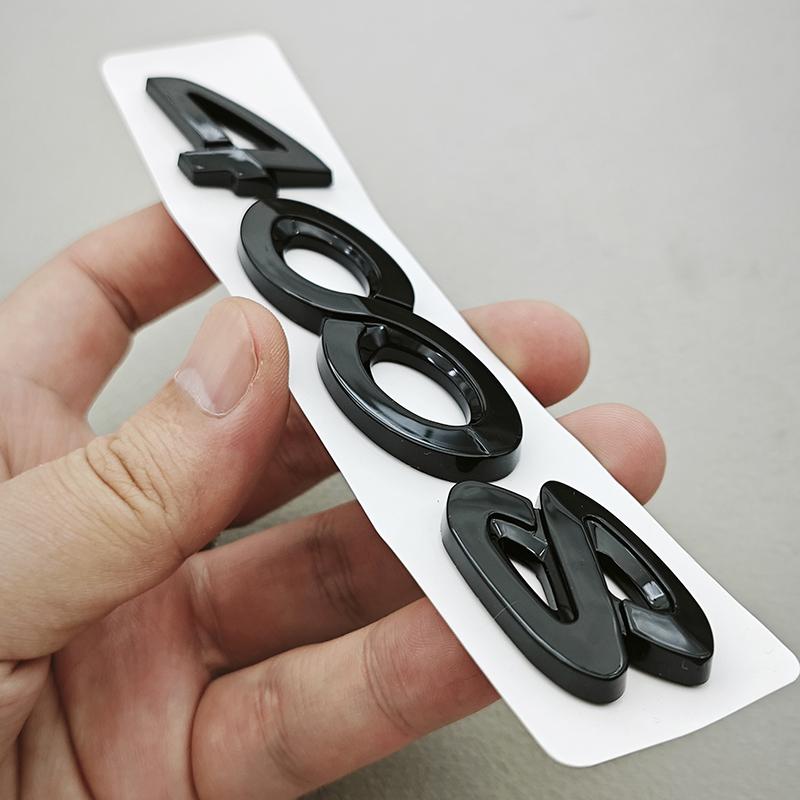 OQUP8 Lettere Logo Auto 3D ABS 4008 5008 Emblema Adesivo per Bagagliaio Posteriore per Peugeot 4008 5008 T87 P84 Accessori Esterni Auto