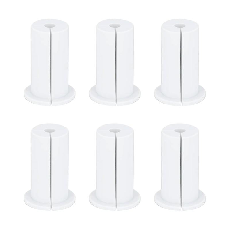 

6 шт. Прохідна втулка для кабелю в стіні, Захисна втулка для Ethernet-кабелю роутера, Втулка для проходу через стіну, Набори для прокладання кабелю, Довговічні білий