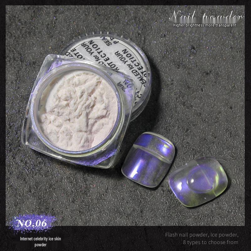 

Популярный гель-лак для ногтей с зеркальным эффектом ярко-серебристого цвета: Пудра «Лунный свет Авроры» для салонного использования